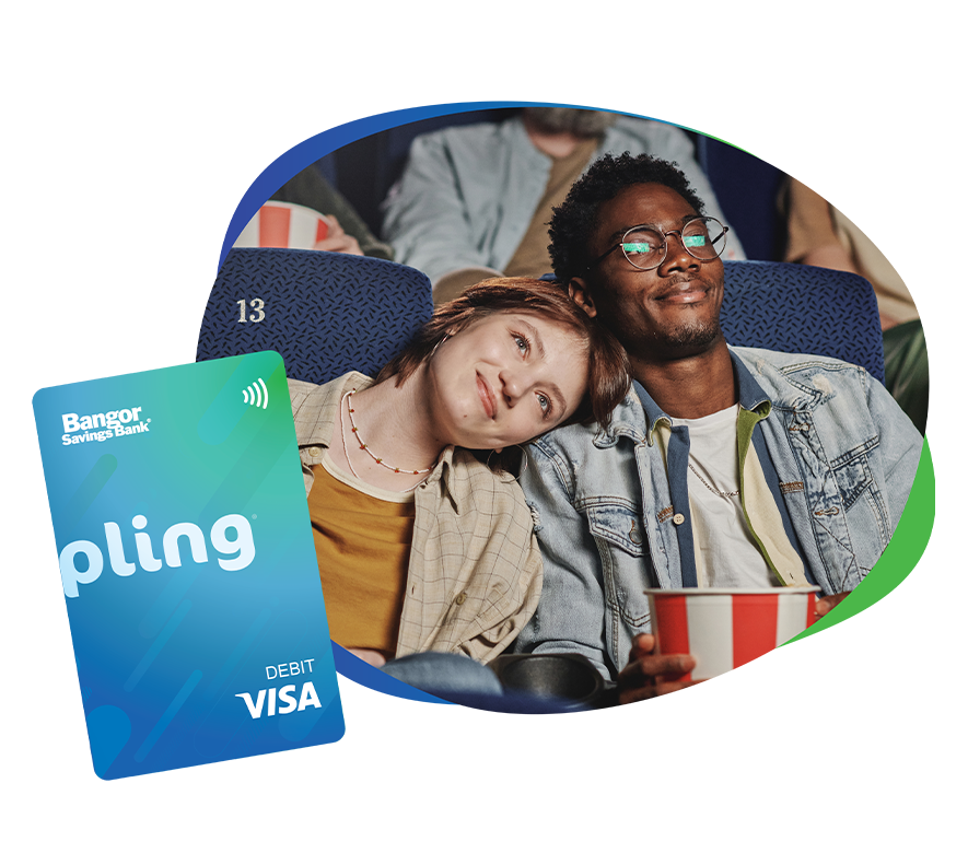 pling® card and teens at a movie theater