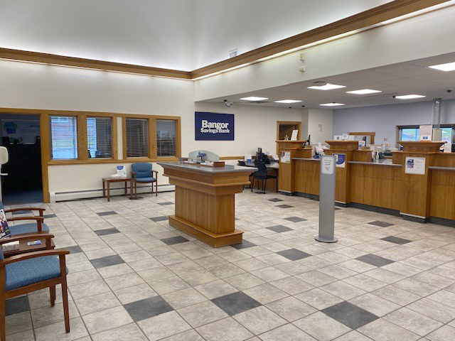 Lobby inside Bangor Savings Bank - Bucksport, ME