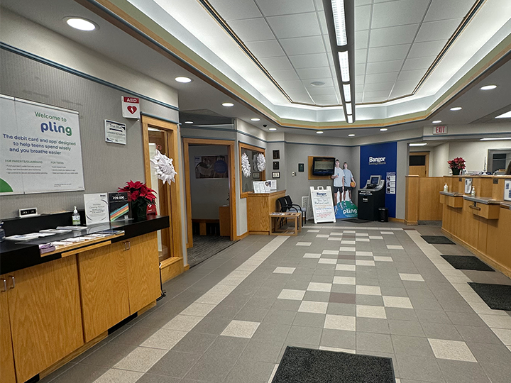 Lobby of the Lewiston Bangor Savings Bank