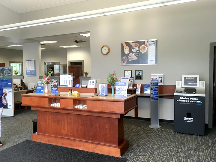 Interior of the Calais, ME Bangor Savings Bank location
