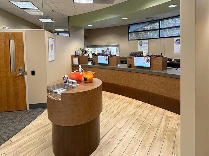 Teller counter in Portsmouth, NH at the Lafayette Road branch