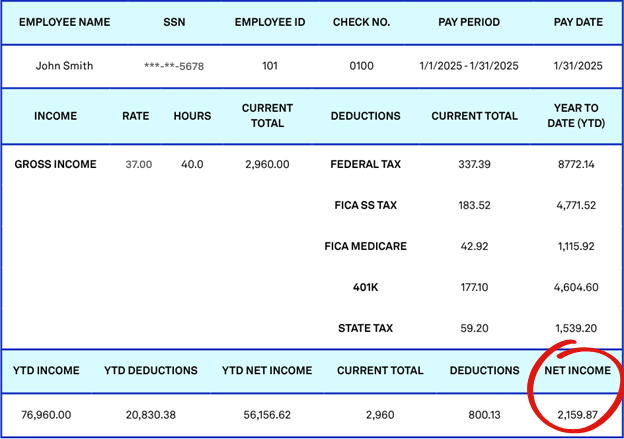 Sample Paystub