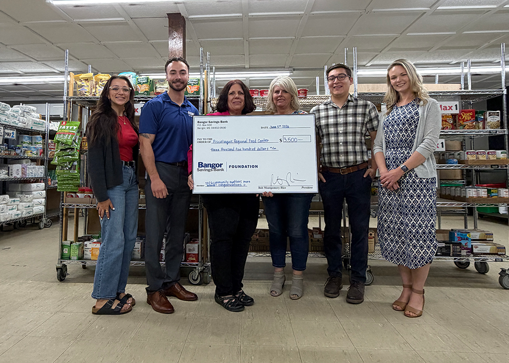 Piscataquis Regional Food Center check presentation 2026