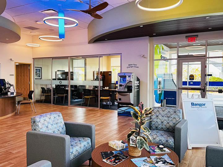 Bangor Savings Bank on Mount Desert Island Lobby