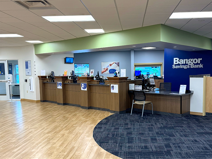 Lobby of the Houlton branch of Bangor Savings Bank