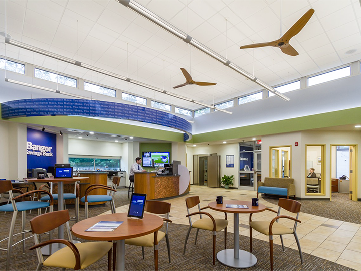 Lobby of Bangor Savings Bank