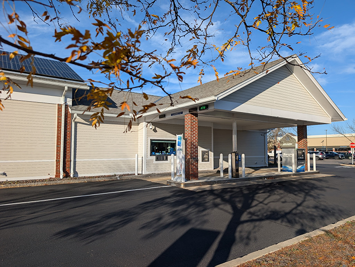 Drive up lane of the South Portland branch