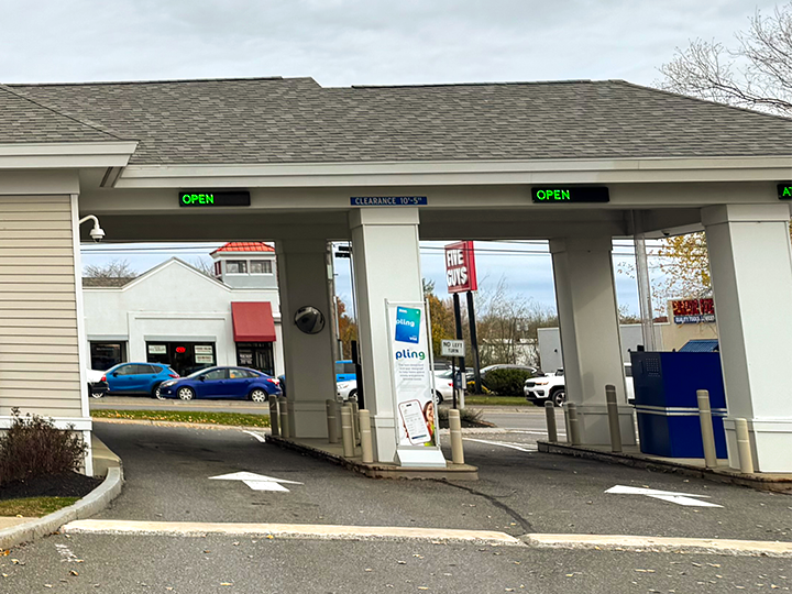 Drive up lane of the Waterville, ME branch