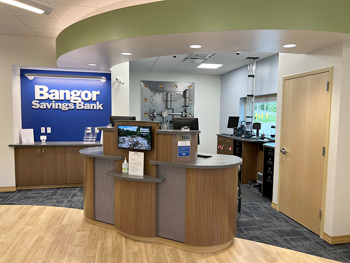 Lobby of Bangor Savings Bank - Boothbay Harbor location