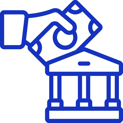 depositing money into the bank
