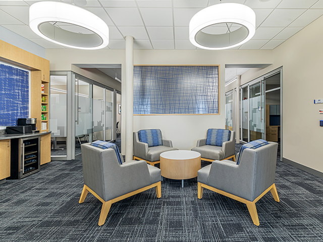 Waiting area of Bangor Savings Bank