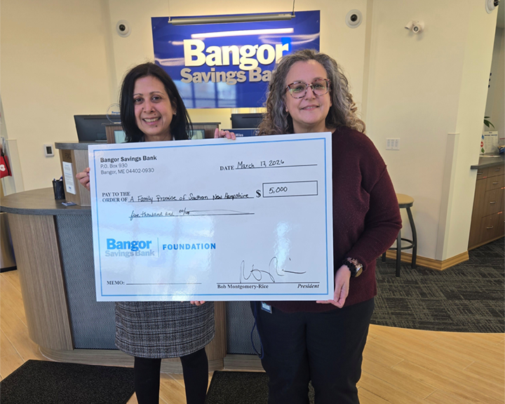 A Family Promise of Southern New Hampshire donation check presentation