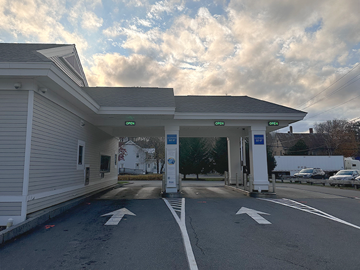 Drive up lane in Skowhegan, ME