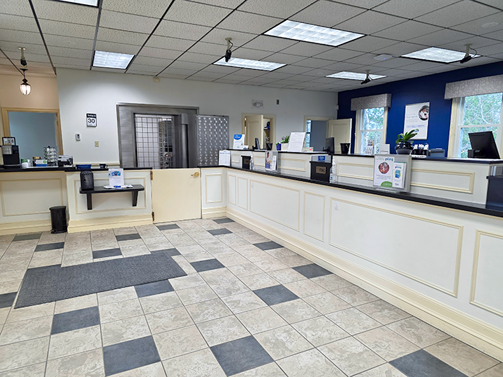 Lobby of the Castine, ME branch of Bangor Savings Bank