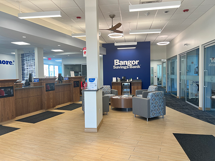Lobby of Bangor Savings Bank in Colebrook NH