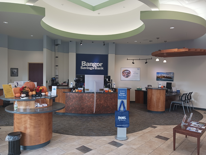 Lobby of Bangor Savings Bank in York, Maine