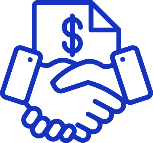 Handshake over a financial document