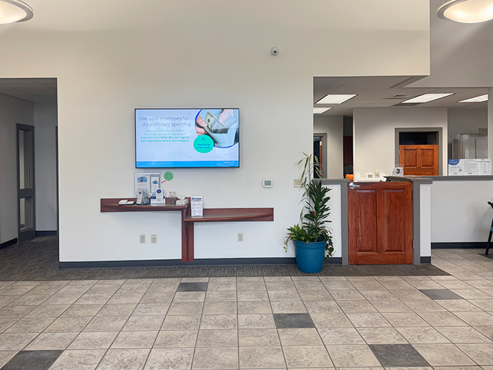 Lobby of the Waterville, ME branch