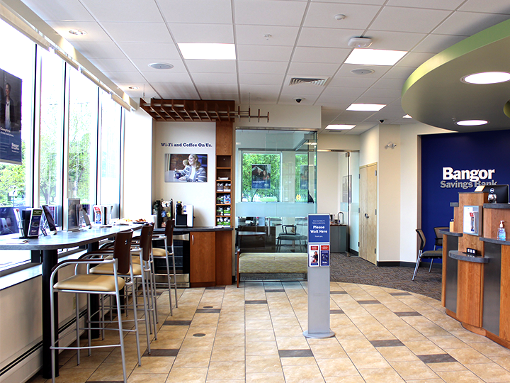 Lobby of Bangor Savings Bank on Marginal Way