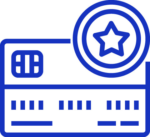 credit card with a star